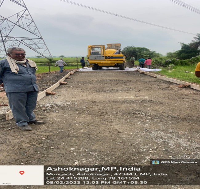 Ashoknagar road project progress stage 3